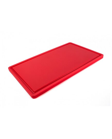 Доска разделочная HDPE с желобом, 500×300×18 мм, красная, Цвет: Красный