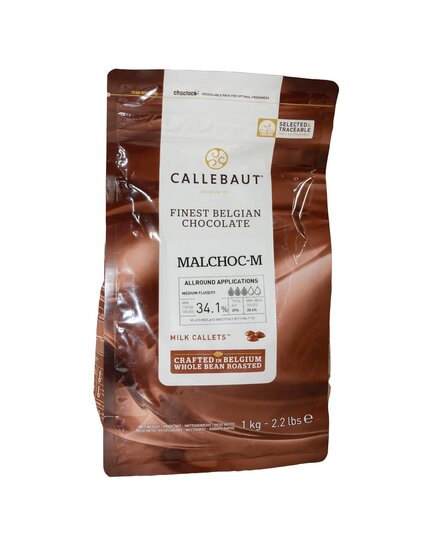 Молочный шоколад с заменителем сахара Callebaut Malchoc-M 1 кг, Упаковка: Фасовка