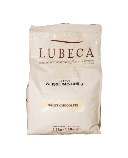 Шоколад белый Lubeca WEISSE 34% 2.5 кг