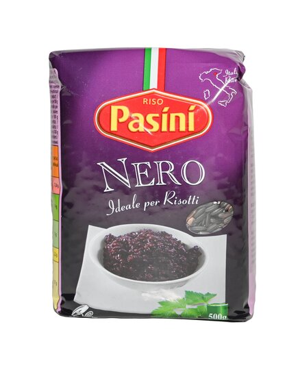 Черный (дикий) рис для ризотто Pasini NERO 500 г