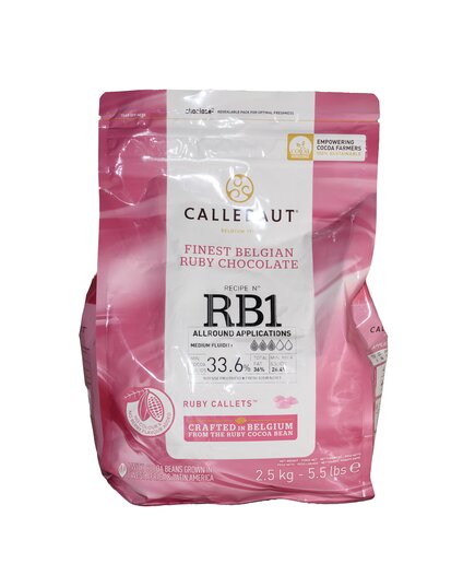 Рубіновий шоколад Callebaut Ruby - RB1 2.5 кг