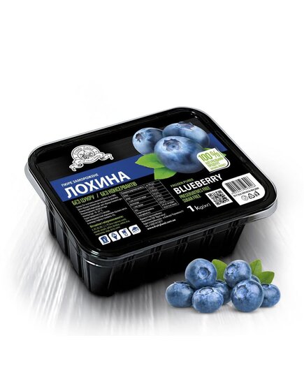 Замороженное пюре Fruity Land Голубика 1 кг