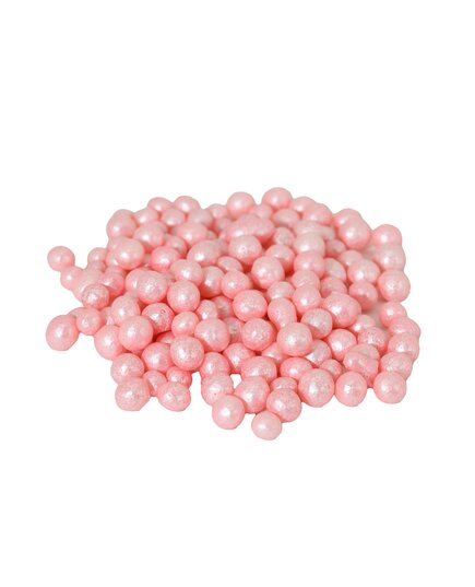 Рисові кульки 5 мм глазуровані рожеві перламутрові 200 г