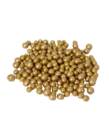 Рисовые шарики 5 мм глазированные золотые 200 г