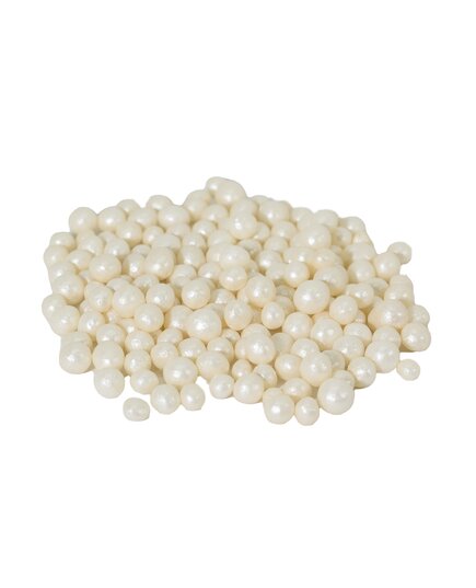Рисові кульки 5 мм глазуровані білі перламутрові 200 г