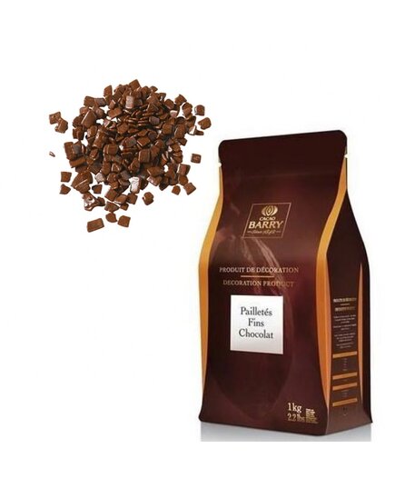 Декор из черного шоколада Cacao Barry CHOCOLATE PAILLETÉS FINS 1 кг