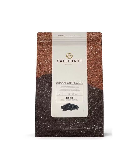 Декор из черного шоколада Callebaut Flakes Large 1 кг
