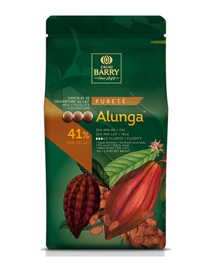Молочний шоколад Cacao Barry ALUNGA 41% 1 кг, Упаковка: Фасування