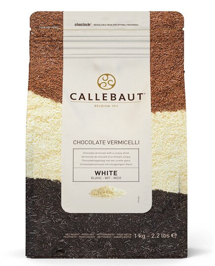 Декор из белого шоколада Callebaut Vermicelli 1 кг