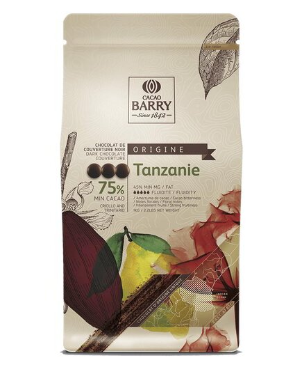 Темний шоколад Cacao Barry TANZANIE 75% 1 кг