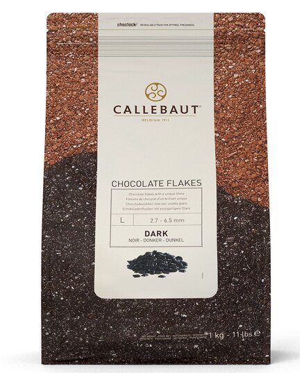 Декор із чорного шоколаду Callebaut Flakes 1 кг