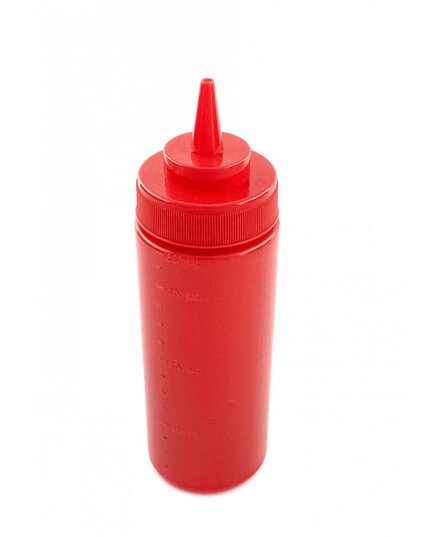 Пляшка для соусів із мірною шкалою червона 360 мл