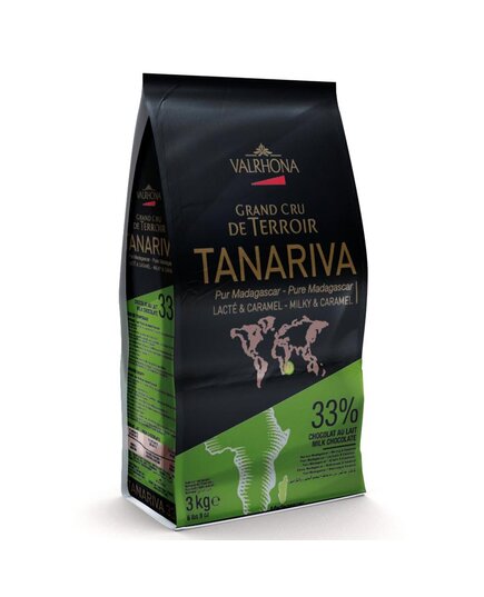 Шоколад молочный Valrhona Tanariva 33% 3 кг