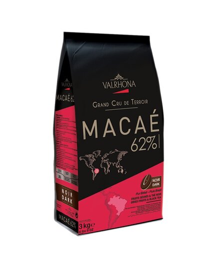 Шоколад черный Valrhona Macae 62% 3 кг