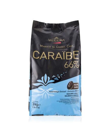 Шоколад черный VALRHONA Caraibe 66% 3 кг