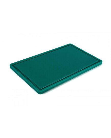 Доска разделочная HDPE с желобом, 500×300×18 мм, зеленый, Цвет: Зеленый