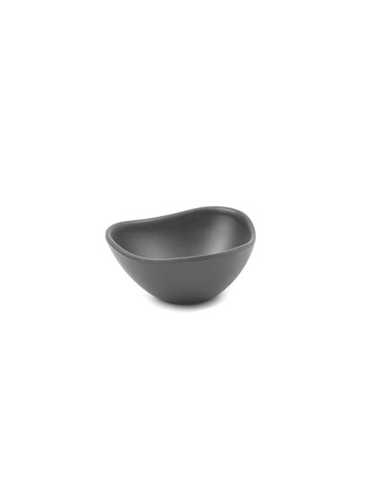 Чаша для соусу трикутна округла 50 мл, з меламіну 75×75×35 мм, чорна, матова