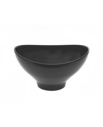 Чаша овальна, закруглена з меламіну, чорна, 295×265×161 мм, 4100 мл
