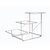 Трирівнева підставка з нержавіючої сталі 68×32×42 см