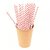 Трубочка для коктейля бумажная, красный горошек 6×200 мм, изображение 5