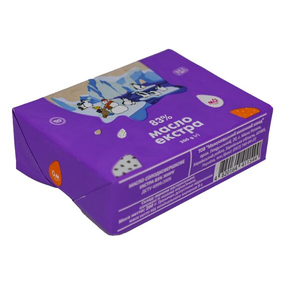 Масло сливочное экстра 83% Малороганский молочный завод 200 г, изображение 4 Масло сливочное экстра 83% Малороганский молочный завод 200 г, изображение 4