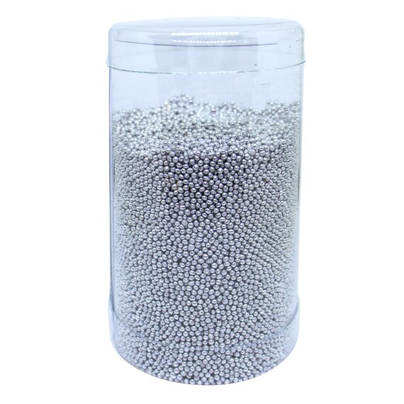 Сахарные шарики Barbara Luijckx Серебряные малые 1 мм 200 г, изображение 2