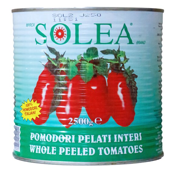 Томаты очищенные в собственном соку с базиликом SOLEA Pomodori pelati 2.5 кг