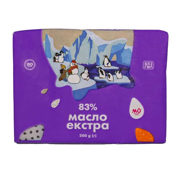 Масло сливочное экстра 83% Малороганский молочный завод 200 г