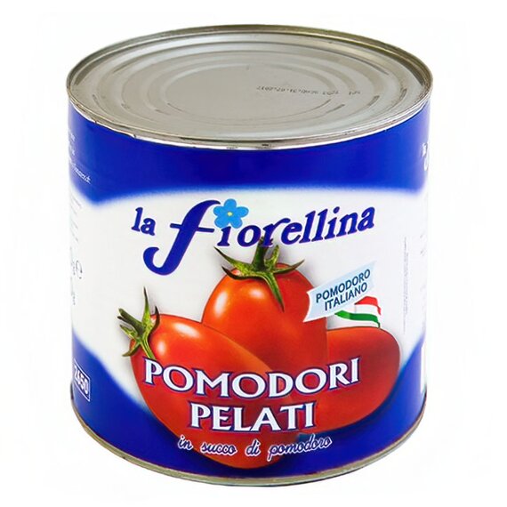 Томаты очищенные в собственном соку La Fiorellina Pomodori Pelati 2.5 кг, изображение 3 Томаты очищенные в собственном соку La Fiorellina Pomodori Pelati 2.5 кг, изображение 3