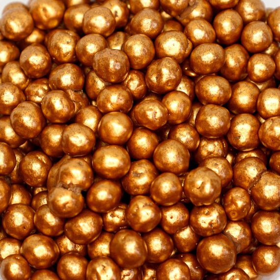 Хрусткі бронзові кульки 5-7мм покриті шоколадом SMET 200 г, зображення 2