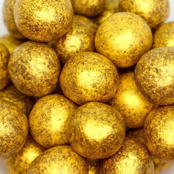 Хрумкі золоті кульки 13-16мм покриті шоколадом SMET 200 г, зображення 2