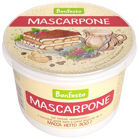 Сир Bonfesto Маскарпоне 78% 500 г