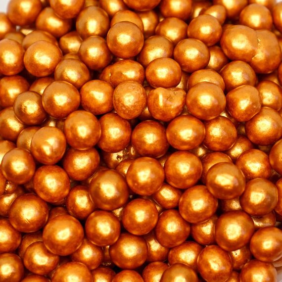 Хрумкі мідні кульки 5-7мм покриті шоколадом SMET 200 г, зображення 2