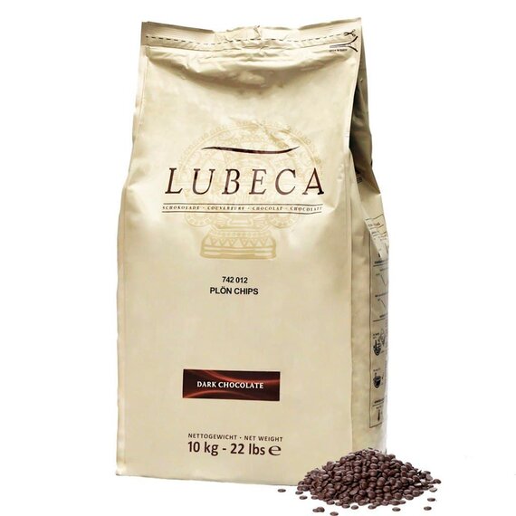 Екстра гіркий шоколад Lubeca PLÖN 70% 1 кг