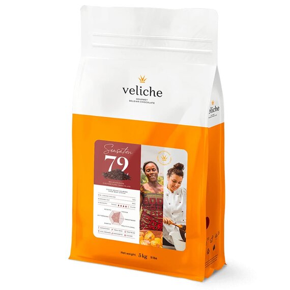 Экстра черный шоколад VELICHE DARK SENSATION 72% 1 кг