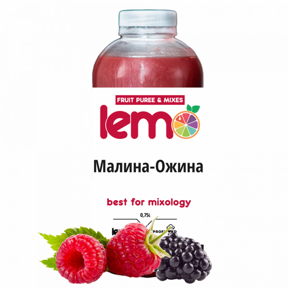 Основа для лимонаду та чаю (фруктове пюре) Lemo Малина-Ожина 750 мл