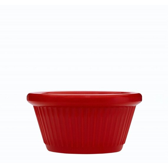 Соусник з меламіну круглий червоний 50 мл 74×36 мм, зображення 2