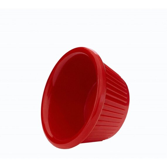 Соусник з меламіну круглий червоний 50 мл 74×36 мм, зображення 3