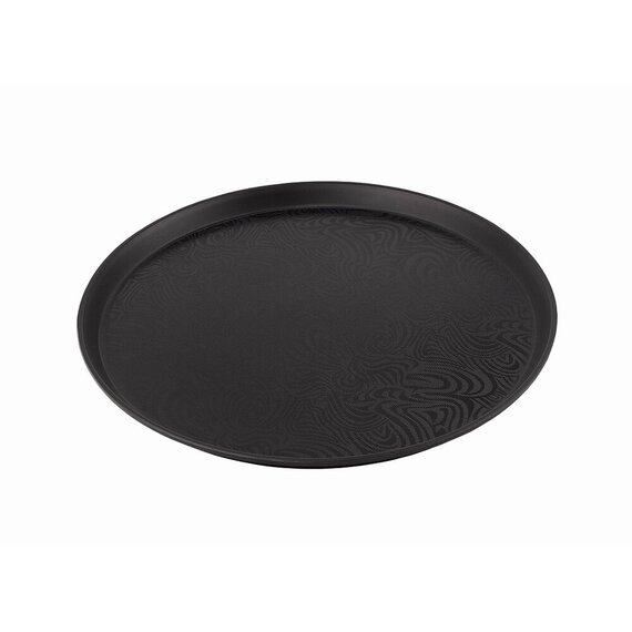 Піднос круглий чорний з малюнком 40,5 см, зображення 2 Піднос круглий чорний з малюнком 40,5 см, зображення 2