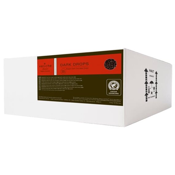Термостабильные дропсы из черного шоколада Veliche Belgian Chocolate Drops 7500, 500 г, изображение 2