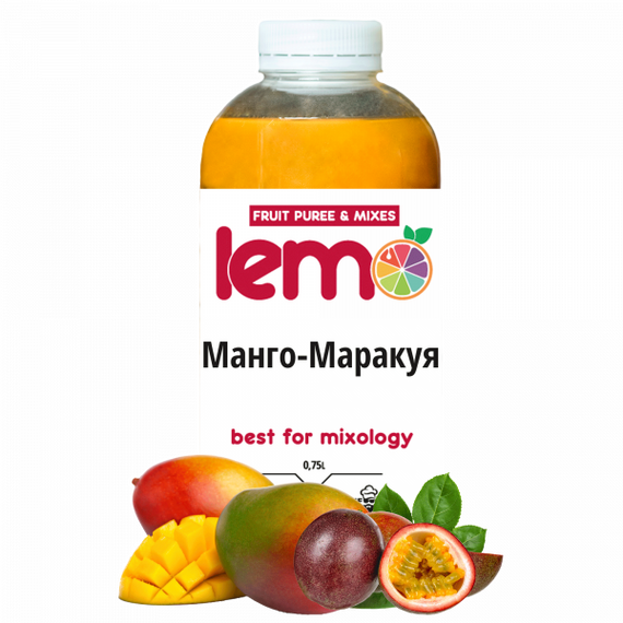 Основа для лимонада и чая (фруктовое пюре) Lemo Манго-Маракуя 750 мл