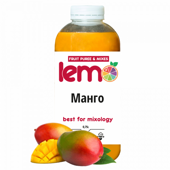 Основа для лимонада и чая (фруктовое пюре) Lemo Манго 750 мл