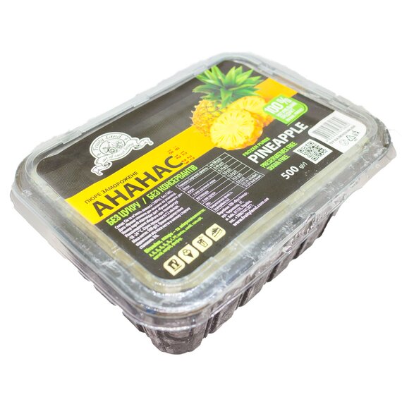 Замороженное пюре Fruity Land Ананас 1 кг, изображение 3