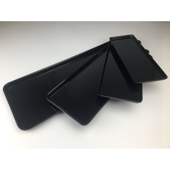 Піднос з меламіну 38,9×15,4×1,5 см чорний, зображення 7