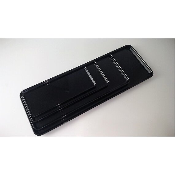 Піднос з меламіну 38,9×15,4×1,5 см чорний, зображення 3