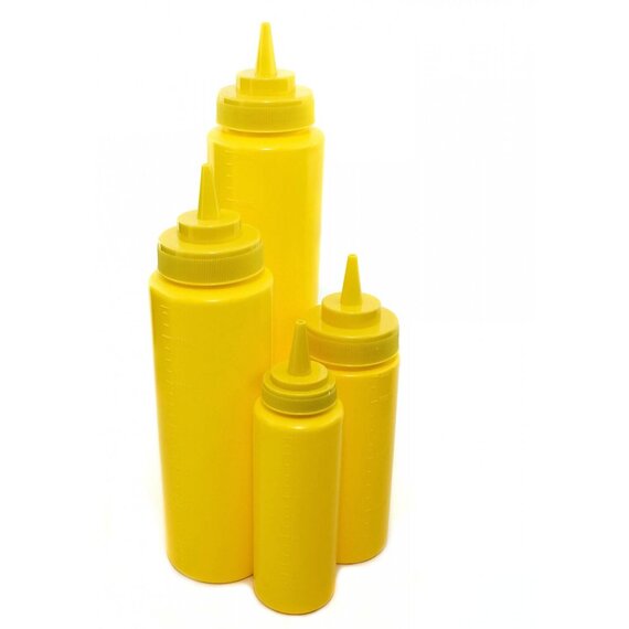 Пляшка для соусів із мірною шкалою жовта 710 мл, зображення 2 Пляшка для соусів із мірною шкалою жовта 710 мл, зображення 2