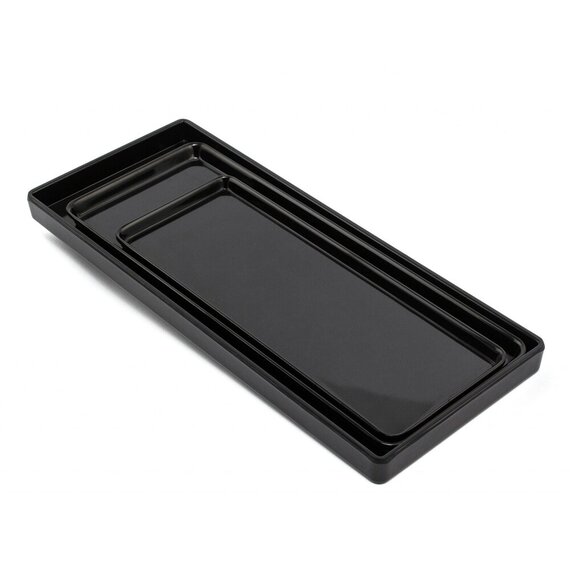 Піднос з меламіну 25,2×9,9×1,1 см чорний, зображення 8