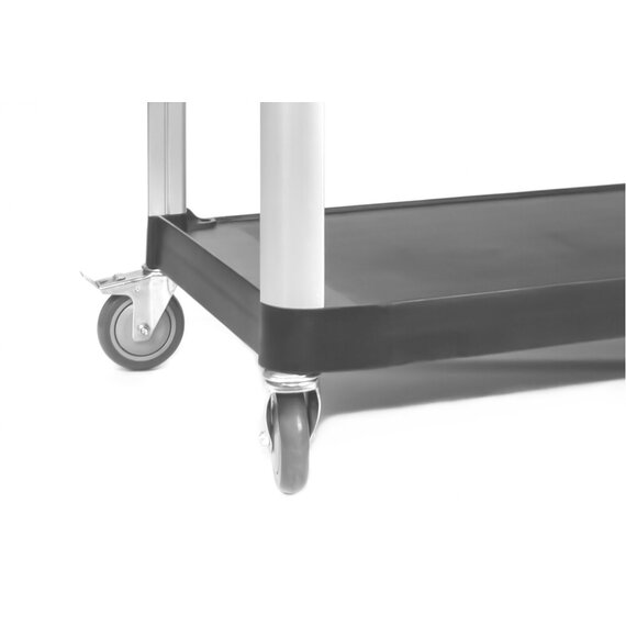 Сервисная тележка для кафе, бара, ресторана профи (черные полки,материал АВС),(98×53×93 см), изображение 8