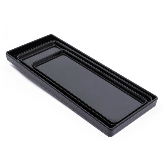 Піднос з меламіну 50×18×1,7 см чорний, зображення 8