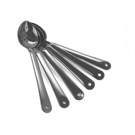 Ложка сервірувальна перфорована з полікарбонату чорна 33 см, зображення 7 Ложка сервірувальна перфорована з полікарбонату чорна 33 см, зображення 7